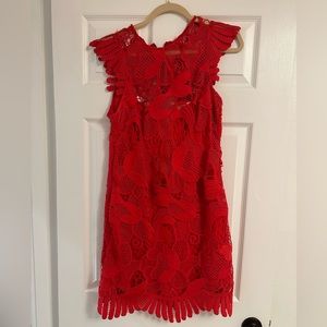 BB Dakota RSVP Red Lace Lowe Dress